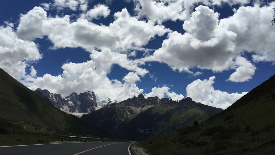 Transportation in China- Road in Eastern Tibet