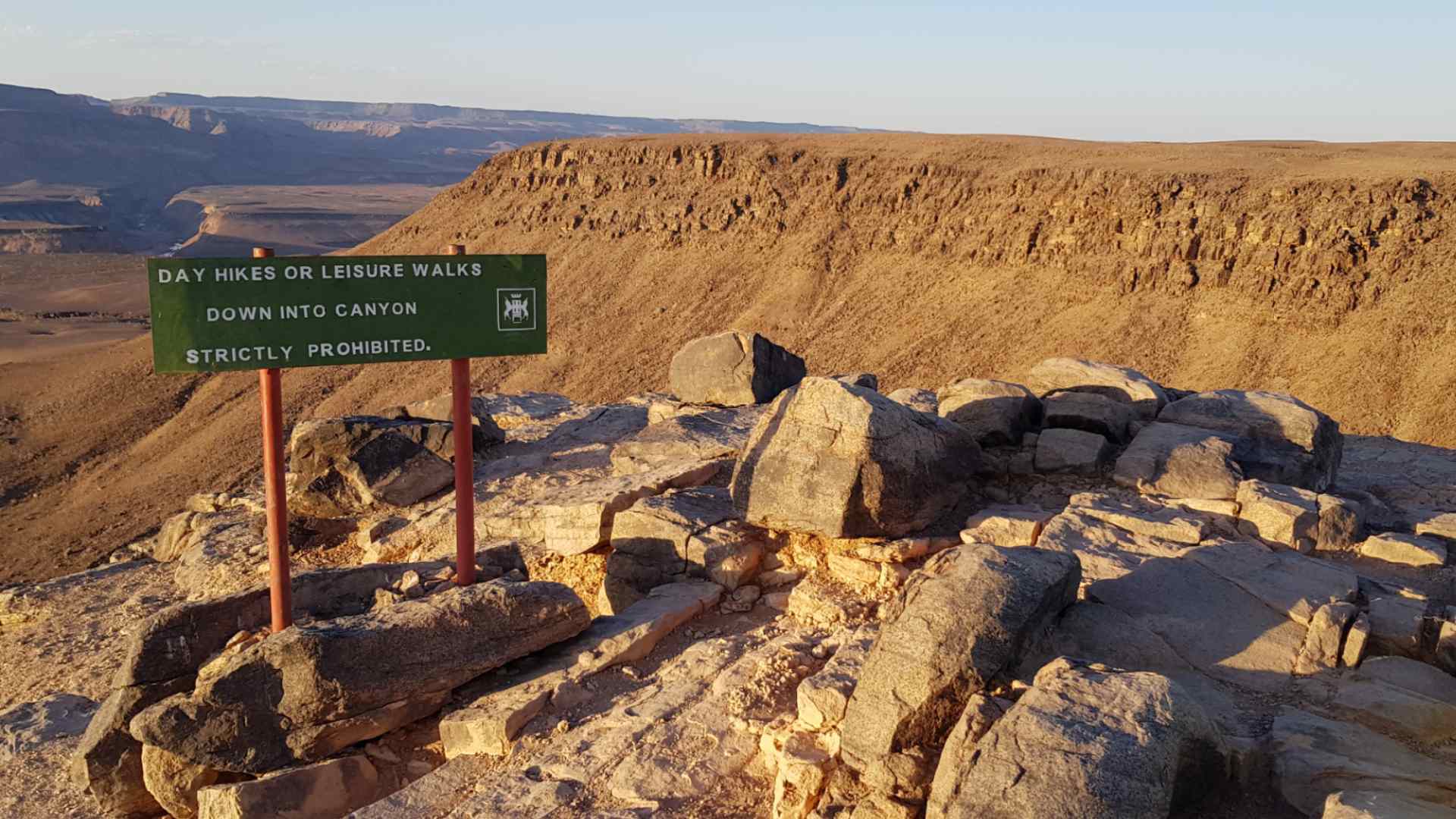 Hiking prohibited