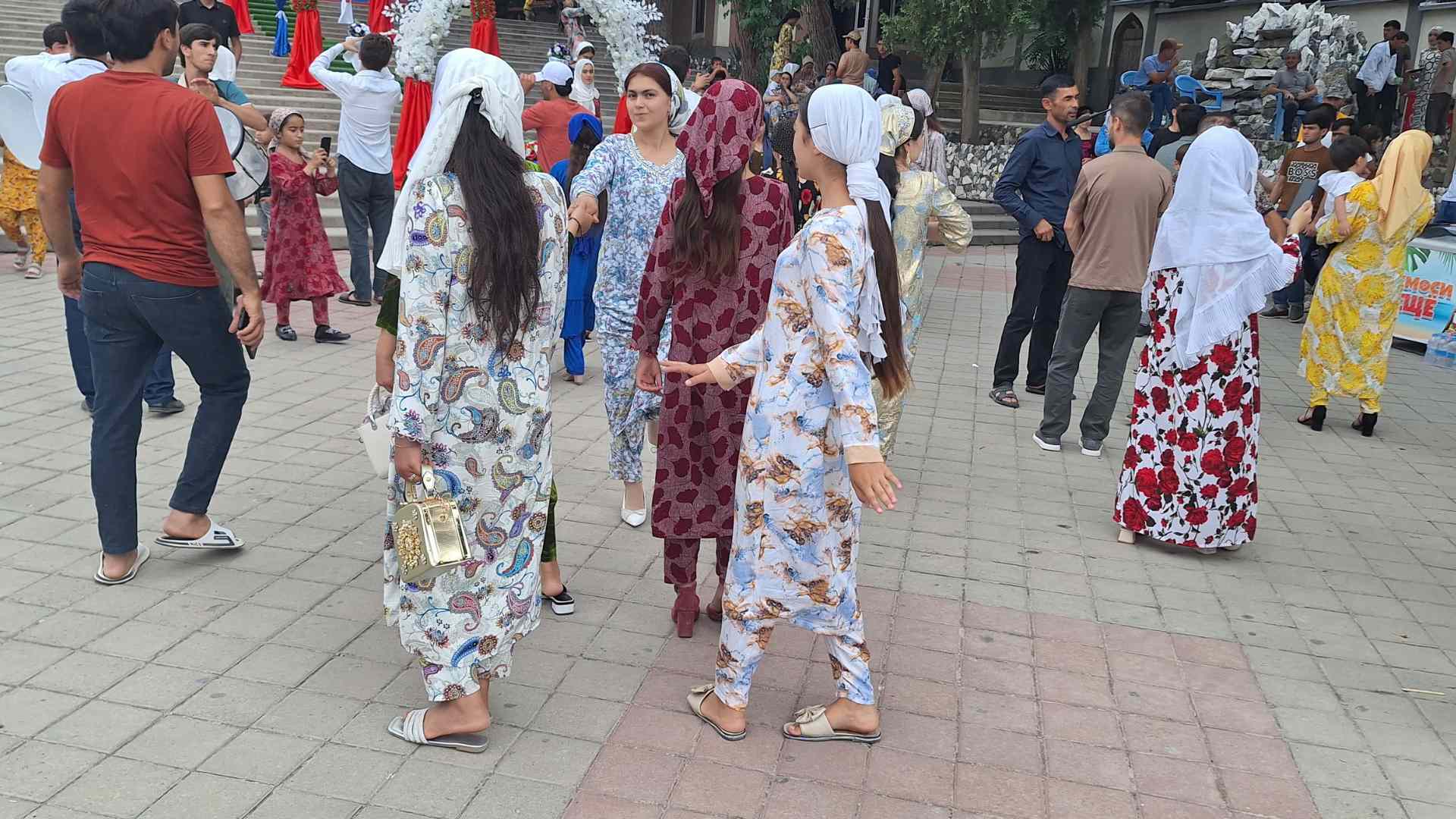 Local people dancing